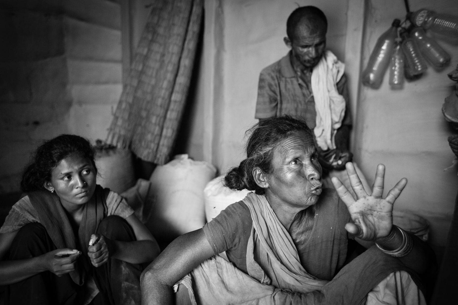 Rajpati Devi Chaudhary, 55, was also accused of being a witch on the day of Parvati Devi Chaudhary's murder. Rajpati recounts the events and how she fears for her life. 24 August 2013, Supauli, Parsa, Nepal.